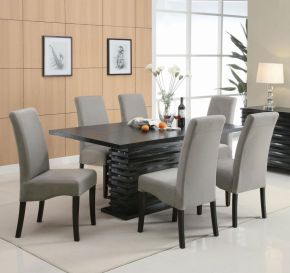 CoasterEveryday 102061-S7 Stanton - 7 Piece Rectangular Dining Table Set - Gray