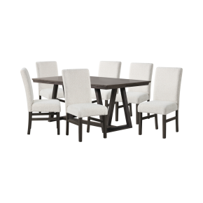 New Classic 40-4125-DW6C High Line - Dining Table & 6 Chairs - White