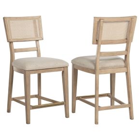 Coaster Fine Furniture 109389 Kailani - Radio Weave Cane Counter Dining Side Chair (Set of 2) - Beige Oak