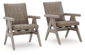 Signature Design by Ashley® PCP690-602A Cliff Trails - Rocking Arm Chair (Set of 2) - Beige