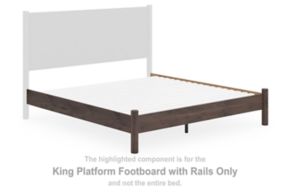 Signature Design by Ashley® PCB2614-56 Pamytta - King Platform Footboard/Rails - Brown