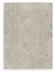 Ashley Furniture R406802 Jadott - 5' x 7' Rug - Beige / Brown