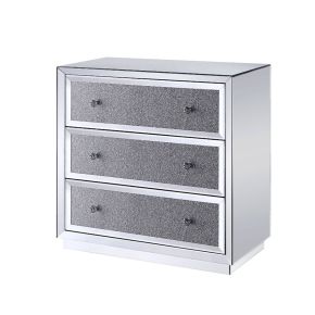 ACME 97582 Rekha - Console Cabinet - Mirrored & Faux Crystals