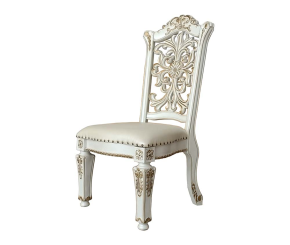 ACME DN01347 Vendom - Side Chair (Set of 2) - PU & Antique Pearl Finish - 48"
