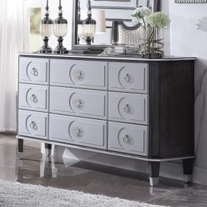 ACME 28815 House - Beatrice Dresser - Charcoal & Light Gray Finish