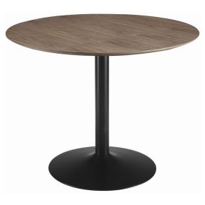 CoasterEssence 110280 Cora - Round Wood Top Dining Table - Brown Walnut