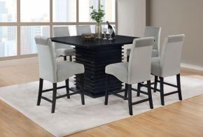 CoasterEveryday 102068-S7 Stanton - 7 Piece Square Counter Height Dining Table Set - Gray