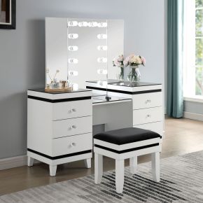 Furniture of America CM-DK824WH-PK Madonna - Vanity Set - White
