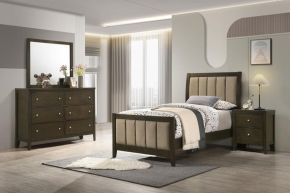 Coaster Fine Furniture 224421T-S4 Wilkes - 4 Piece Twin Bedroom Set - Dark Cocoa