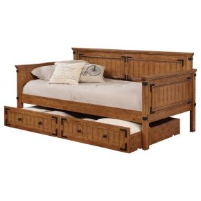Coaster Fine Furniture 300675-SET Oakdale - Wood Twin Daybed with Trundle - Rustic Honey
