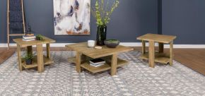 Coaster Fine Furniture 707718-S3 Dawn - 3 Piece Round Coffee And End Table Set - Mango Brown