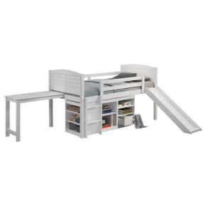 Coaster Fine Furniture 400330T-SM Millie - Twin Workstation Loft Bed With 7" Mattress - White