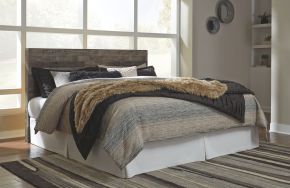 Benchcraft® B200/58/B100-66 Benchcraft® B200/58/B100-66 Derekson - King Panel Headboard with Bolt on Bed Frame - Multi Gray
