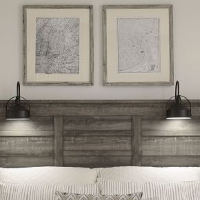 Liberty Furniture 903-BR25 Lakeside Haven - Scones For Queen / King Bed - Dark Brown