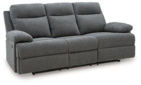 Signature Design by Ashley® PC9140689 Side-Swipe - Reclining Sofa With Drop Down Table - Charcoal