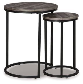 Ashley Furniture A4000231 Briarsboro - Accent Table Set (Set of 2) - Black / Gray