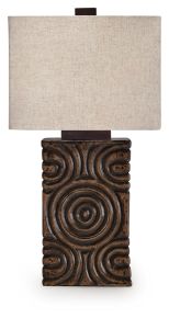 Ashley Furniture L235964 Heathbury - Paper Table Lamp - Antique Brown