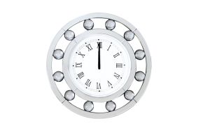 ACME 97405 Boffa - Geometric Pattern Trim Round Wall Clock - Mirrored