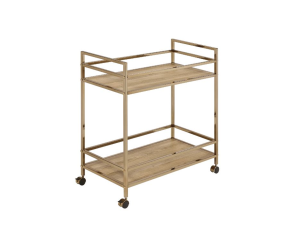 ACME 98218 Barb - Serving Cart - Natural & Champagne Finish