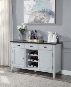 ACME DN01453 Lanton - Server - Marble & Antique White Finish