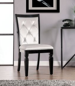 Furniture of America CM3452BK-SC-2PK Alena - Side Chair (Set of 2) - Black