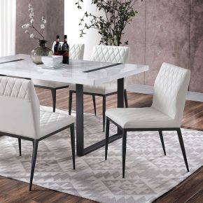 Furniture of America FOA3769T Alessia - Dining Table - White / Black