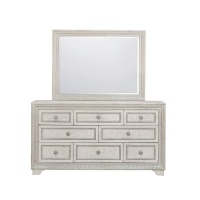 Pulaski Furniture P269-BR-K7 Camila - Dresser and Mirror - Cream