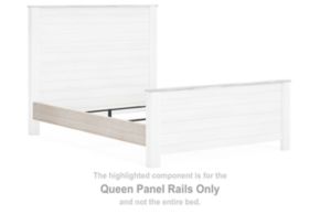 Signature Design by Ashley® B267-98 Willowton - Queen Panel Rails - Whitewash