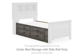 Signature Design by Ashley® B4480-50 Frandern - Under Bed Storage With Side Rail - Gray