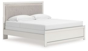 Signature Design by Ashley® PCB3381B10 Zuraleus - King Upholstered Panel Bed - White