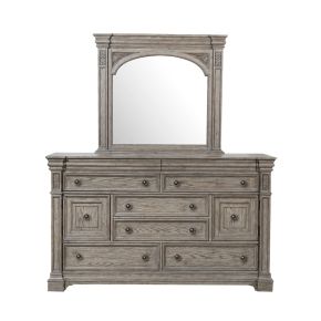 Pulaski Furniture P167-BR-K7 Kingsbury - Dresser And Mirror - French Gray