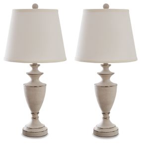 Signature Design by Ashley® L204424 Dorcher - Antique Gray - Metal Table Lamp (Set of 2)