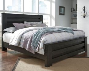Signature Design by Ashley® B249/68/66/99 Brinxton - King Panel Bed - Charcoal