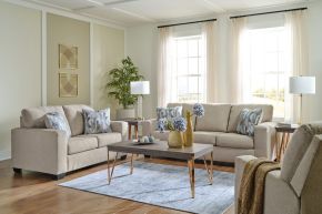 Signature Design by Ashley® 51204/38/35/25 Deltona - Parchment - 3 Pc. - Sofa, Loveseat, Rocker Recliner