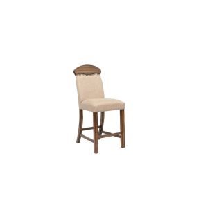 ACME 72462 Maurice - Counter Height Chair (Set of 2) - Linen & Oak