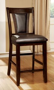 Furniture of America CM3984DK-PC-2PK Brent - Counter Height Chair (Set of 2) - Dark Cherry / Espresso