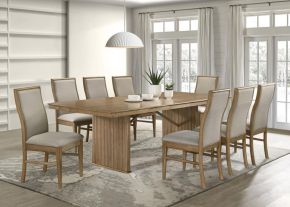 Coaster Fine Furniture 193611-S9 Adina - 9 Piece Extension Dining Set - Distressed Light Brown
