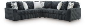 Signature Design by Ashley® 98105S5 Midnight-Madness - 3-Piece Sectional - Gunmetal