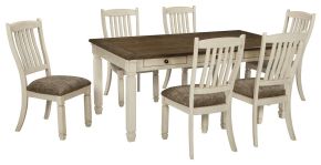 Ashley Furniture D647/25/01(6) Ashley Furniture D647/25/01(6) Bolanburg - 7 Pc. - Dining Room Table, 6 Side Chairs - Beige