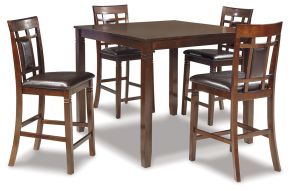 Signature Design by Ashley® D384-223 Bennox - DRM Counter Table Set (Set of 5) - Brown