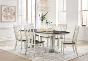 Signature Design by Ashley® D796/25T/25B/01(3) Darborn - Gray / Brown - 8 Pc. - Dining Table, 6 Side Chairs