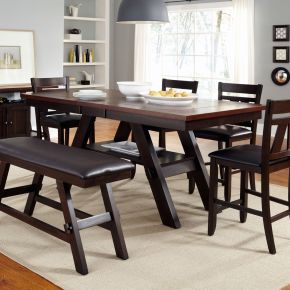 Liberty Furniture 116-CD-6GTS Lawson - 6 Piece Gathering Table Set - Dark Brown