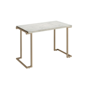 ACME 82873 Boice II - Accent Table - Faux Marble & Champagne