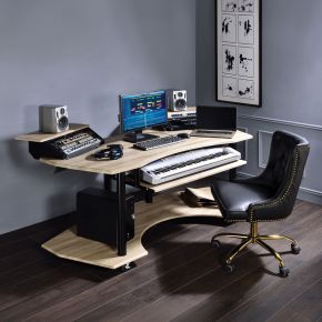 ACME 92892 Eleazar - 71" Music Studio Desk - Natural Oak