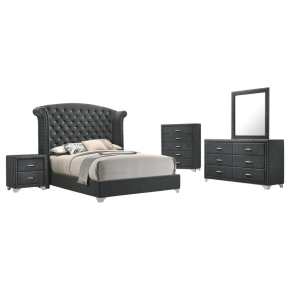 CoasterEveryday 223381Q-S5 Melody - 5 Piece Queen Bedroom Set - Gray