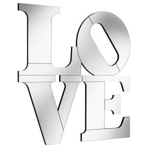 CoasterEveryday 961620 Keiran - Love Lettered Wall Mirror - Silver