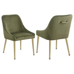 Coaster Fine Furniture 107572 Mayette - Upholstered Side Dining Chair (Set of 2) - Olive