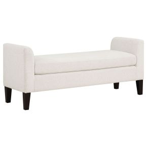 Coaster Fine Furniture 910260 Rex - Fabric Upholstered Accent Bench With Armrests - Vanilla