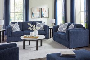 Benchcraft® 54502/38/35/23/14 Benchcraft® 54502/38/35/23/14 Evansley - 4 Pc. - Sofa, Loveseat, Chair And A Half, Ottoman - Navy