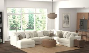 Jackson 2235/37/31/59/75-16 Jackson 2235/37/31/59/75-16 Ritzy - 6 Piece Modular Sectional (LSF Chaise) - Bone